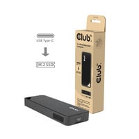 Club 3D CAC-2510 M.2 SSD-behuizing met koelventilator externe behuizing Zwart, M.2 NVMe SSD, USB-C 40 Gbps