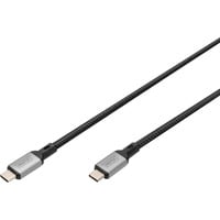 Digitus USB-C 4 Gen2- USB-C-verbindingskabel Zwart/grijs, 3 meter