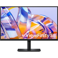 Samsung ViewFinity S8 S80UH 32" 4K UHD monitor Zwart, HDMI, DisplayPort, 3x USB-A, USB-C, RJ-45