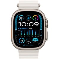 Apple Watch Ultra 2 smartwatch Wit, Titanium, 49 mm, Ocean‑bandje, GPS + Cellular
