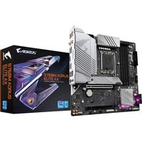 GIGABYTE B760M AORUS ELITE AX socket 1700 moederbord Zilver, RAID, 2.5 Gb-LAN, WLAN, BT, Sound, µATX