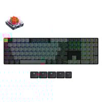Keychron K5X-H1, toetsenbord Zwart, US lay-out, Keychron Mechanical Red, RGB, Shine-through ABS Keycaps, Hot Swap, Bluetooth / USB-C