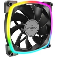 Montech RX120 PWM case fan Zwart, 4-pin PWM + 3-pin ARGB