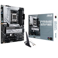 ASUS PRIME X670-P WIFI socket AM5 moederbord Zilver, RAID, 2.5Gb-LAN, WLAN, BT, Sound, ATX