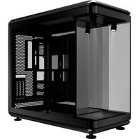Cooler Master MasterFrame 360 Panorama showcase behuizing Zwart | 2x USB-A | 1x USB-C | RGB | Tempered Glass