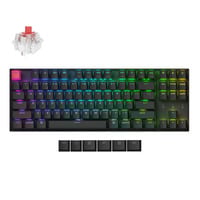 Keychron K8X-H1, toetsenbord Zwart, US lay-out, Keychron Super Red, 80% TKL, RGB, Cherry Double-shot PBT Keycaps, Hot Swap, Bluetooth / USB-C