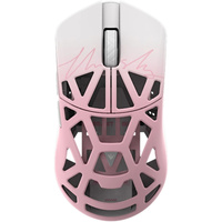 WLMouse Beast X Max V2 Wireless Gaming Mouse - Pink/White Roze/wit, 50 - 50.000 dpi, 8K, 2.4GHz / USB-C