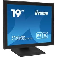 iiyama ProLite T1932MSC-B1S 19" touchscreen monitor Zwart, Touch, VGA, HDMI, DisplayPort, Audio