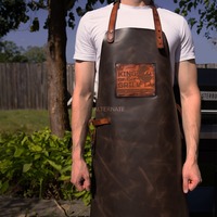 ALTERNATE Lederen BBQ Schort Bruin