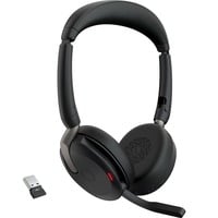 Jabra JBR Evolve2 65 Flex Link380a UC Duo on-ear headset Zwart