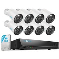 Reolink RLK16-1200B8-A 2.8MM, 12MP PoE beveiligingsset beveiligingscamera Wit, 4TB, kleuren nachtzicht