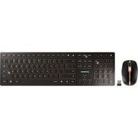 CHERRY DW 9100 SLIM, desktopset Zwart/brons, EU lay-out (QWERTY), SX-Technologie	, 1000 - 2400 dpi, 2.4GHz / Bluetooth