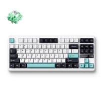 MCHOSE G87 Wireless Gasket Mount Custom Mechanical Keyboard, gaming toetsenbord Wit/blauw, US lay-out, KTT Cabbage Tofu V2, 80% TKL, RGB, PBT Keycaps, Hot-Swap, 2.4GHz | Bluetooth | USB-C