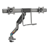 Kensington SmartFit Dual Monitor Arm met Crossbar en Handle monitorarm Grijs