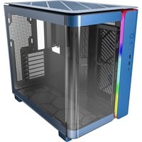 Montech KING 95 midi tower behuizing Blauw | 2x USB-A | 1x USB-C | RGB | Tempered Glass