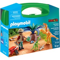 PLAYMOBIL Dinos - Onderzoeker en Dino Koffer Constructiespeelgoed 70108