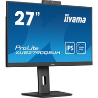 iiyama XUB2790QSUH-B1 27" monitor Zwart, 100Hz, HDMI, DisplayPort, USB, Audio, webcam