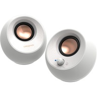 Creative Pebble V3 pc-luidspreker Wit, Bluetooth, USB-C, AUX