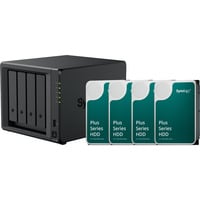 Synology DiskStation DS925+ incl. 4x Synology HAT3320 8 TB harde schijf nas Zwart, 2x 2.5GbE LAN, 2x USB 3.2 Gen 1