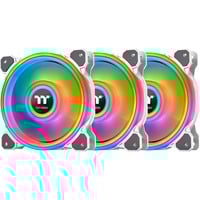 Thermaltake Riing Quad 14 RGB Radiator Fan TT Premium Edition 3 Pack case fans Wit, 3 stuks, 140 x 140 x 25 mm, 3 stuks, Incl. controller