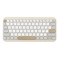 ASUS Marshmallow Keyboard KW100 Crème, US lay-out (QWERTY), Scissor switches, 75%, Bluetooth Low Energy (BLE) 5.0