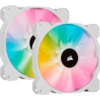 Corsair iCUE SP140 RGB ELITE Performance + Lighting Node CORE case fans Wit, 2 stuks, 140 x 140 x 25 mm, PWM