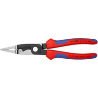 KNIPEX Elektro-Installatietang 13 82 200 Rood/blauw, slank ontwerp, geschroefde verbinding