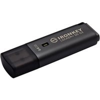 Kingston IronKey Locker+ 50 G2 USB Flash Drive 64 GB usb-stick Antraciet, USB-A 3.2 Gen 1