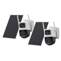 Imou AOV Dual lens 5MP+5MP buitencamera bundel Wit, 2 stuks, 3K, 4G LTE, WiFi 6, Solar panel