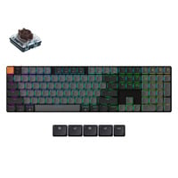Keychron K5X-H3 mechanisch toetsenbord Zwart, US lay-out (QWERTY), Keychron Mechanical Brown, 100%, RGB, Shine-through ABS Keycaps, Hot Swap, Bluetooth / USB-C