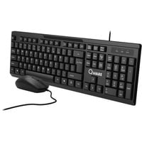Qware Hamilton bedrade combo desktopset Zwart, EU lay-out (QWERTY), Membraan, 100%