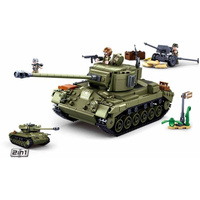 Sluban Army WWII - M26 Pershing Medium Tank 2-in-1 Constructiespeelgoed 