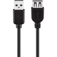 goobay USB-A 2.0 > USB-A verlengkabel Zwart, 1,8 meter