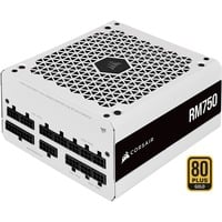 Corsair RM750 White (2021) voeding  Wit, 4x PCIe, Full kabel-management 