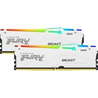 Kingston FURY 64 GB DDR5-5200 Kit werkgeheugen Wit, KF552C40BWAK2-64, Beast RGB, XMP