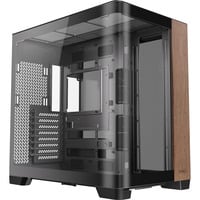 Antec C8 Curve Wood midi tower behuizing Zwart/houtkleur | 2x USB-A | 1x USB-C | Tempered Glass