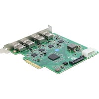 DeLOCK PCI Express x4 Card to 4 x USB 5 Gbps USB Type-A Quad Channel interface kaart 