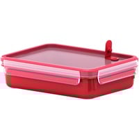 Emsa Clip & Micro vershoudbakje, 1,2 L doos Rood, rechthoekig