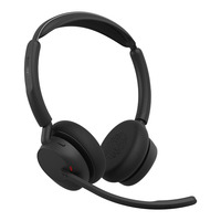 Jabra Evolve3 45 UC on-ear headset Zwart, Incl. Oplaadstandaard, USB-C with Dongle, Bluetooth 5.3