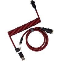 Keychron Premium Coiled Aviator Cable, Angled kabel Rood, 1,08 meter