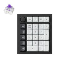 Keychron Q0 HE QMK Wireless Custom Number Pad RGB mechanisch numpad Zwart, US lay-out (QWERTY), Gateron Double-Rail Magnetic Nebula, Hot-swap, RGB, Double-shot PBT keycaps