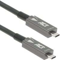 ACT Connectivity USB-C 3.2 Gen2 Active Optical Cable (AOC) aansluitkabel, 3m Grijs/zwart
