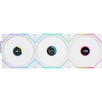 Lian Li UNI FAN TL 120 LCD Wireless Reverse Blade RGB case fans Wit, 3 stuks, 120 x 124 x 28 mm, PWM, 1x 9-pin USB, incl. controller
