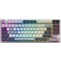 MSI FORGE GK600 TKL WIRELESS SKY RGB mechanisch gaming toetsenbord Wit, US lay-out (QWERTY), 80% (TKL), 2,4G / Bluetooth / USB