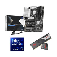 ALTERNATE Upgrade Kit PRO Z890-S WIFI6E + Core Ultra 7 270K Plus + 32 GB Zwart/zilver, Moederbord, CPU, Geheugen