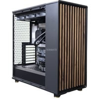 ALTERNATE Workstation Expert Ultra 9 pc-systeem Zwart/houtkleur | Core Ultra 9 285K | Intel Graphics | 64 GB | 2 TB SSD