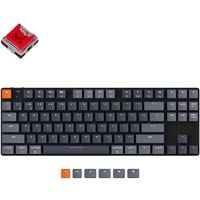 Keychron K1SE-E1, toetsenbord Zwart/grijs, US lay-out, Keychron Low Profile Optical Red, RGB leds, ABS keycaps, Hot swap, Bluetooth 5.1