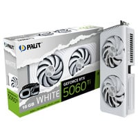 Palit GeForce RTX 5060 Ti OC WHITE 16GB grafische kaart Wit, DLSS 4, 3x DisplayPort, 1x HDMI 2.1