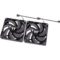 Thermaltake CT120 PC Cooling Fan (2-Fan Pack) case fans Zwart, 2 stuks, 120 x 120 x 25 mm, PWM