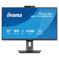 iiyama ProLite XB2797QSNPH-B1 27" monitor Zwart, HDMI, DisplayPort, USB-C, LAN, Audio, Webcam